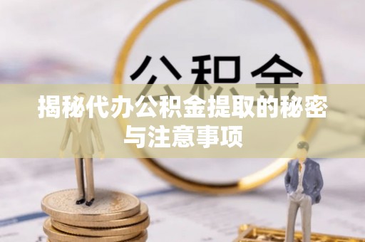 天峻揭秘代办公积金提取的秘密与注意事项