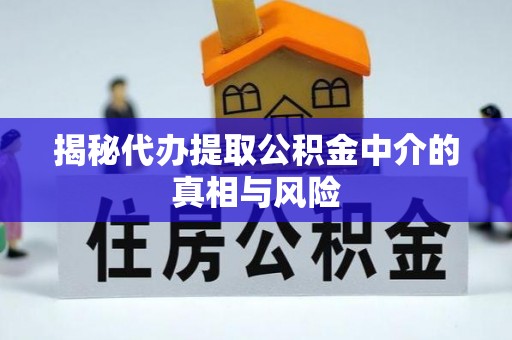 天峻揭秘代办提取公积金中介的真相与风险