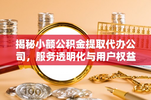 天峻揭秘小额公积金提取代办公司，服务透明化与用户权益保障