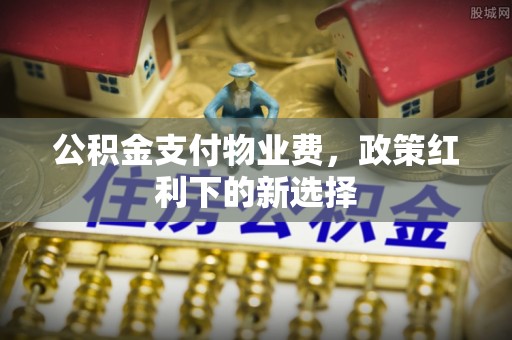 天峻公积金支付物业费，政策红利下的新选择