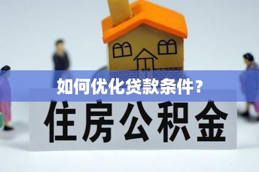 天峻如何优化贷款条件？
