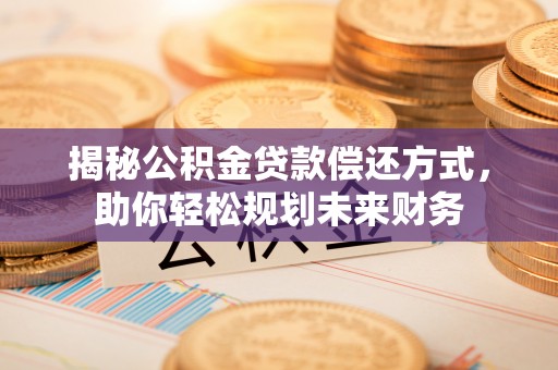 天峻揭秘公积金贷款偿还方式，助你轻松规划未来财务