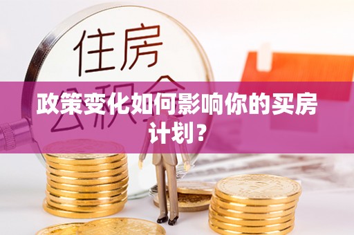 天峻政策变化如何影响你的买房计划？