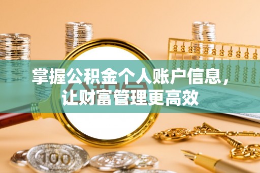 天峻掌握公积金个人账户信息，让财富管理更高效