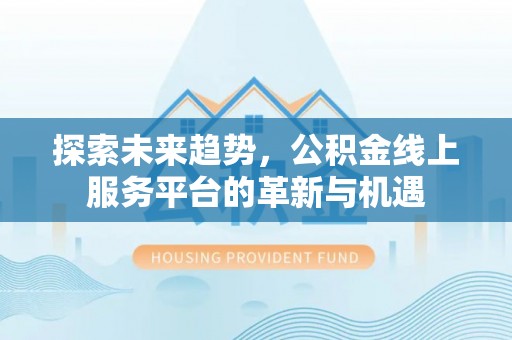 天峻探索未来趋势，公积金线上服务平台的革新与机遇