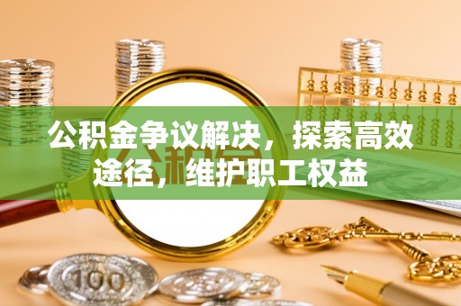 天峻公积金争议解决，探索高效途径，维护职工权益