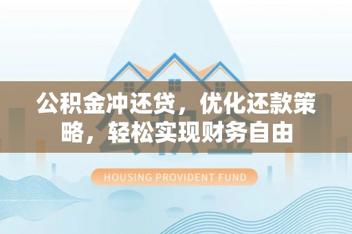 天峻公积金冲还贷，优化还款策略，轻松实现财务自由