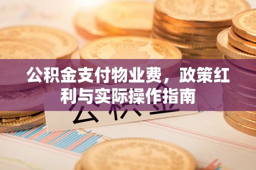 天峻公积金支付物业费，政策红利与实际操作指南