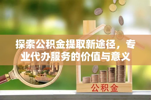 天峻探索公积金提取新途径，专业代办服务的价值与意义