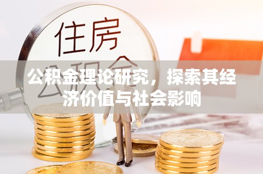 天峻公积金理论研究，探索其经济价值与社会影响