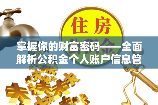 天峻掌握你的财富密码——全面解析公积金个人账户信息管理与优化